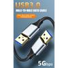 Новый USB 3.0 удлинительный кабель USB Type A Папа-Папа USB-удлинитель для радиатора, жесткого диска, веб-камеры USB-кабель Extens 1/3/5M