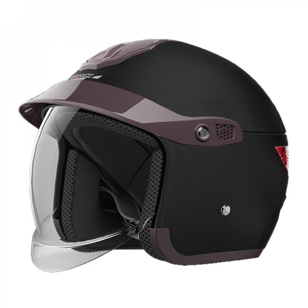 Men Electric Motorcycle Helmet Anti‑fog Warm Windproof Four‑Season Universal Safety Riding Helmet for E‑bike Scooter