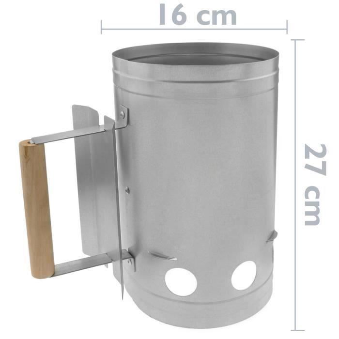 Cheminée d'allumage - Rapidfire - Pour barbecue à charbon - Métal - Facilite l'allumage