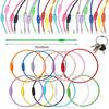 10pcs Multi Color Stainless Wire Keychain Cable 6 Inch1.5mm Stainless Steel Key Rings Loop Assorted Colored Keychain ID Tags