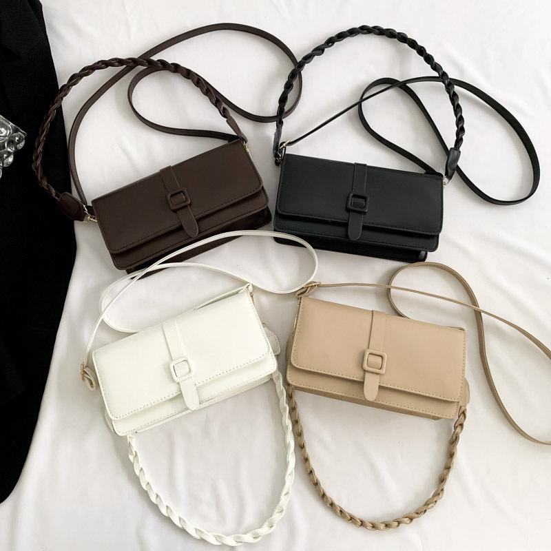 2024 новая корейская версия модная ретро маленькая сумка женская чувственная иностранная универсальная сумка через плечо осенне-зимняя фактурная сумка-мессенджер