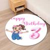 Ms. Rachel Printed Round Rug Carpet Chair Rug Area Rug Entryway Doormats,for Office Chair Living Room Bedroom Kitchen Room.