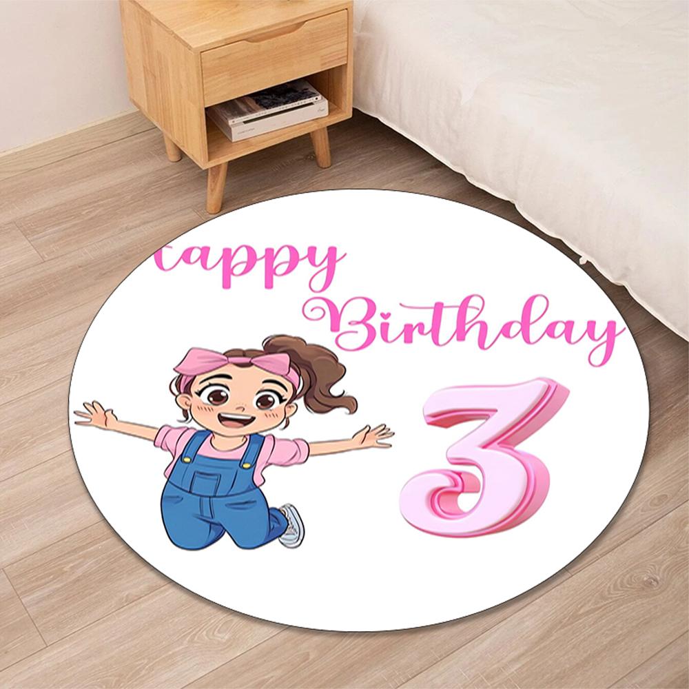 Ms. Rachel Printed Round Rug Carpet Chair Rug Area Rug Entryway Doormats,for Office Chair Living Room Bedroom Kitchen Room.