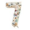 32in Foil Number Balloons with Construction Vehicle Stickers, 0-9 for Birthday Party Home Decor, Graduation/Halloween/