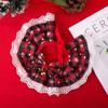 Bow Lace Pet Saliva Towel Cotton Polyester Dog Necklace New Cat Collar  Cat