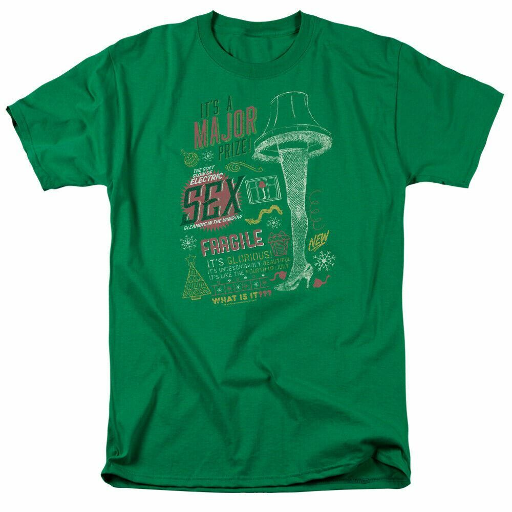 A Christmas Story It A Major Prize T Shirt Licensed Movie Tee New Kelly Green