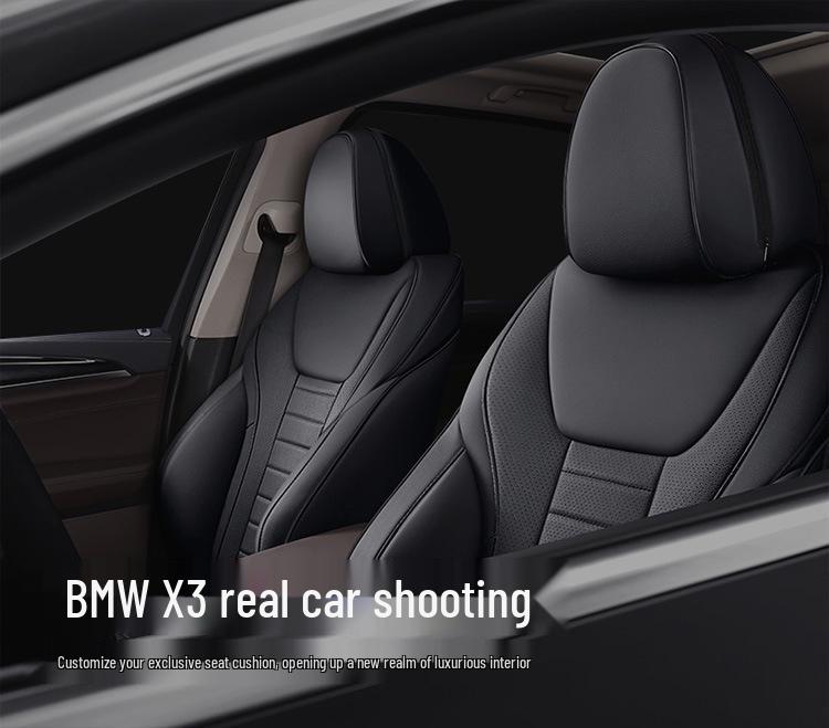 Fits 2018-2020 BMW X3: Genuine Leather Seat Cushion for All Seasons, Five-Seater.