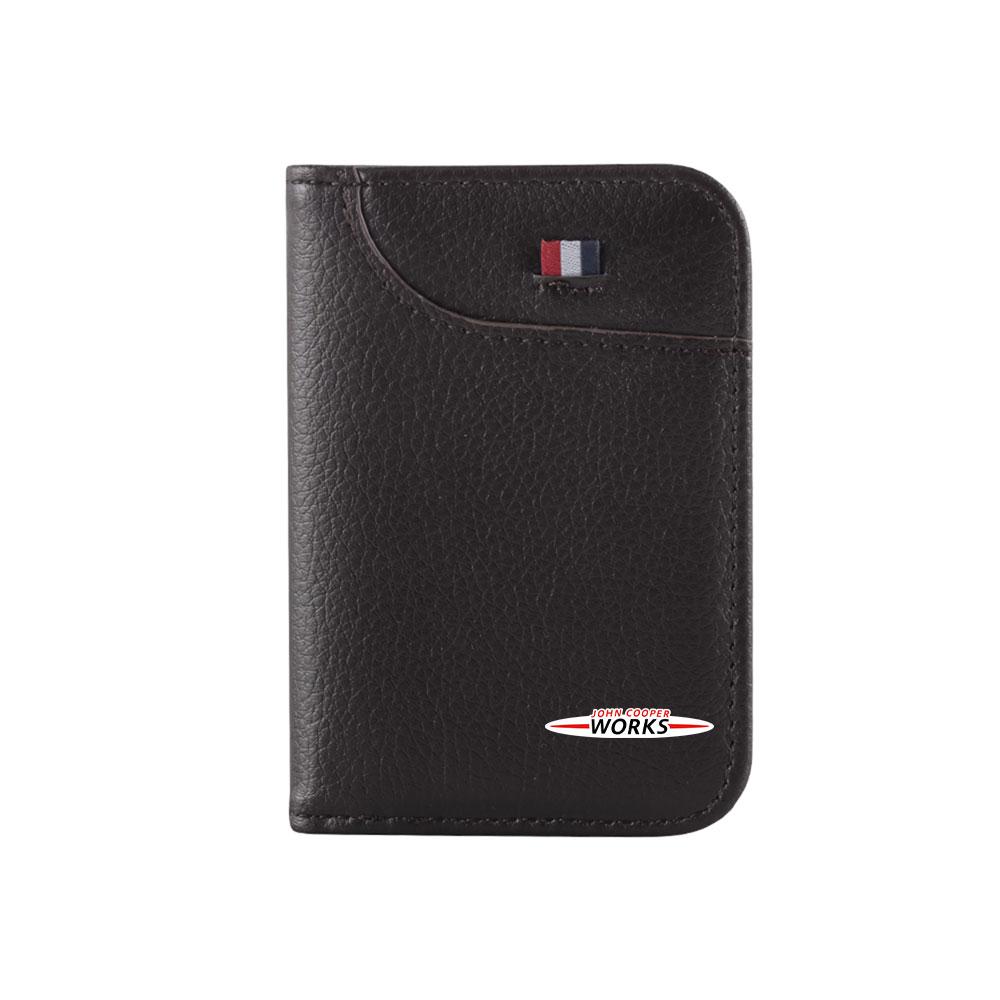 Car Logo Credit Card Driver License Organizer Storage Bag Wallet Decor For MINI Cooper JCW WORKS R55 R56 F55 F56 R57 R58 R59 R60 mjewr55