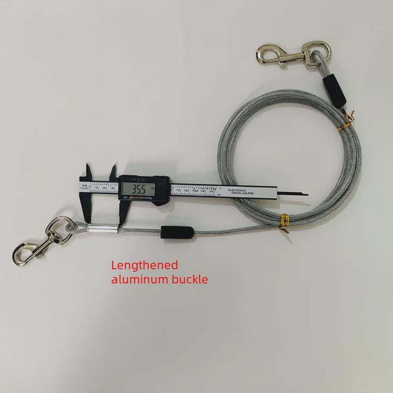 Поводок для дрессировки собак с двумя головками из железной цепи