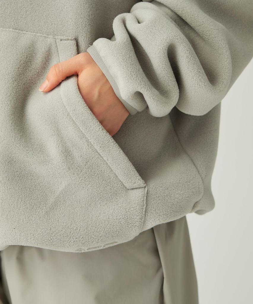 Snow Peak Fleece Hoodie Light Size for Men and Women Water-Repellent JK-25AU021, Grey, M,