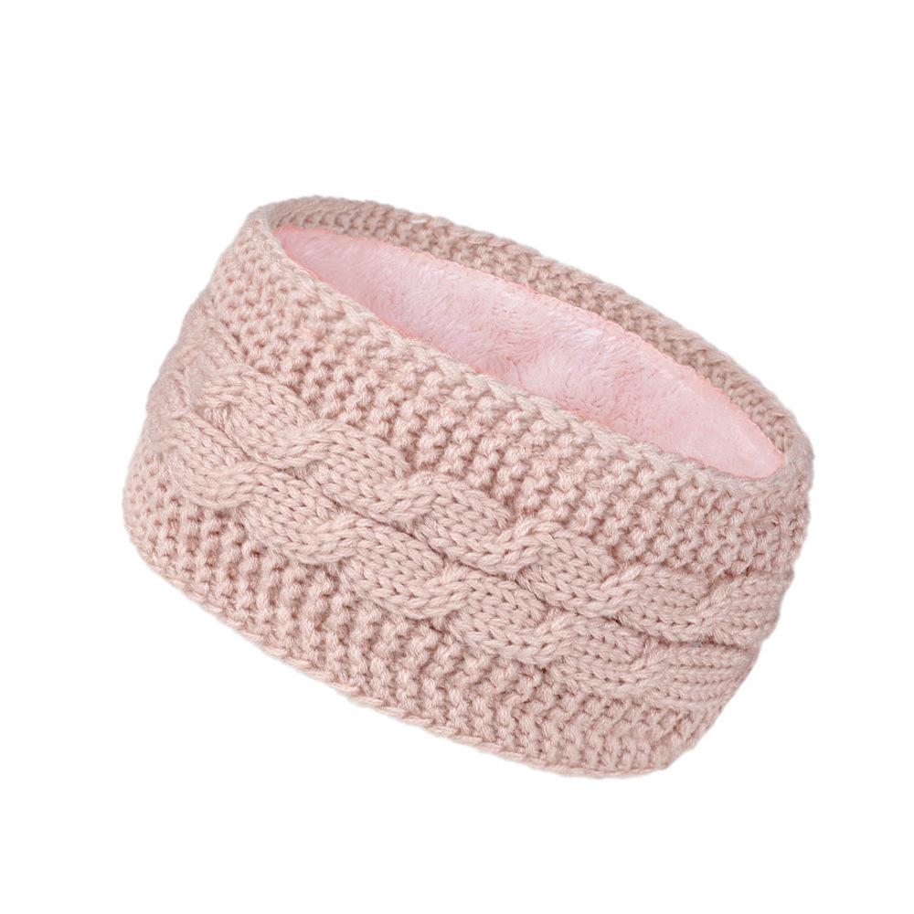 Soft & Cozy Ribbed Fleece Knit Elastic Headbands Warm Ear Warmer for Women with Classic Bowknot Design