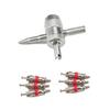 7PCS Silver Valve Core Remover Zinc Alloy 4 in 1 Valve Tool New Tire Valve Core Tool  Tire Repair
