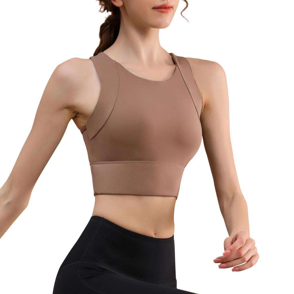 High-Strength Summer Yoga Vest: Breathable, Shockproof, Slim Fit Sports Bra with Beautiful Back Design for Women