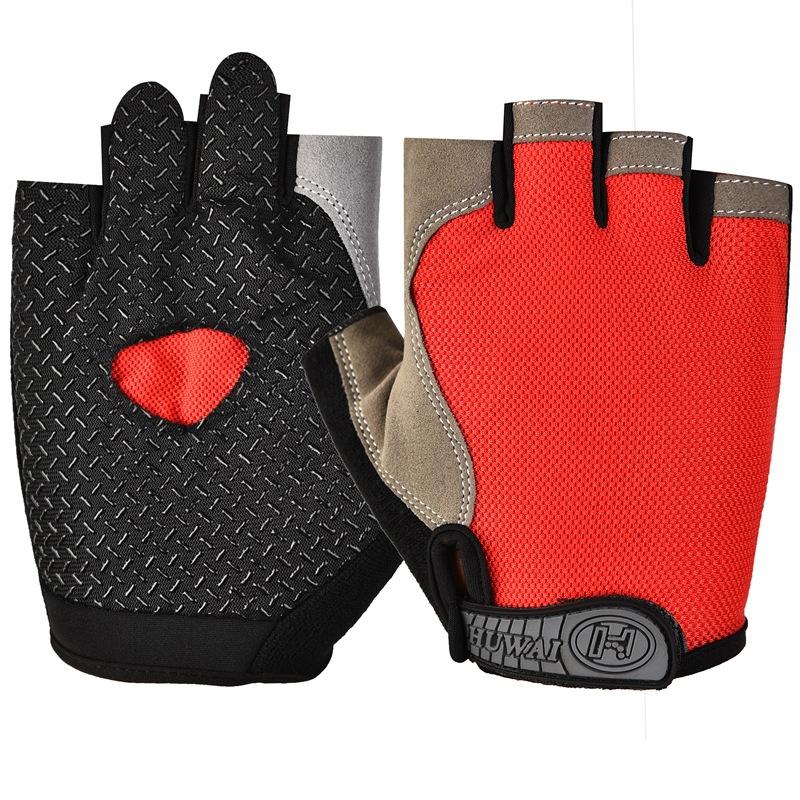 Противоскользящие дышащие перчатки с половиной пальца, дышащие велосипедные перчатки, фитнес-зал, бодибилдинг, кроссфит, спортивные перчатки