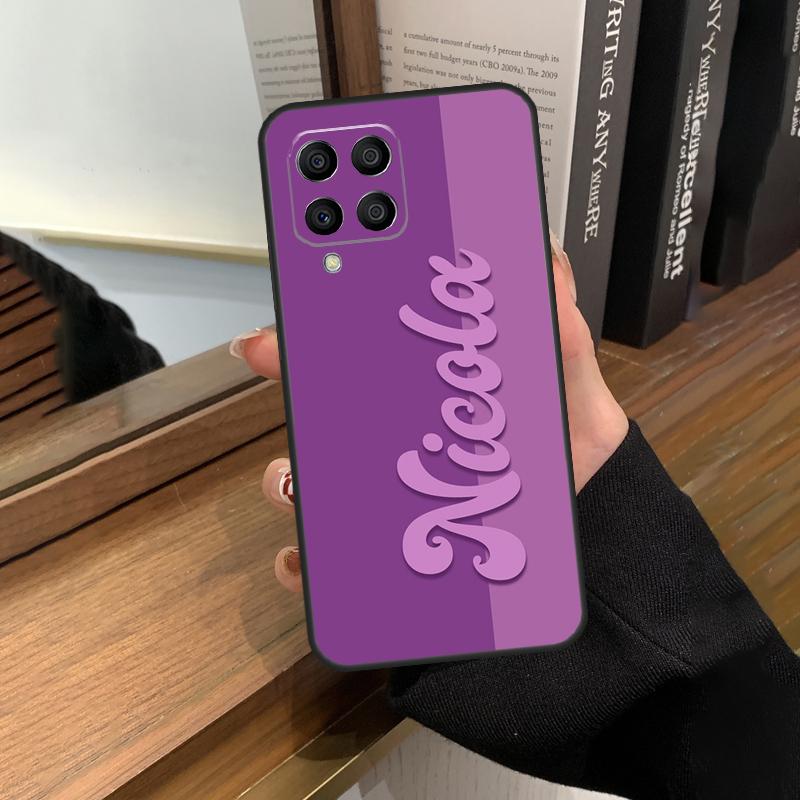 Персонализированный цвет имени для чехла телефона Samsung Galaxy M13 M23 M33 M53 M21 M31 M51 M30s M20 M12 M32 M52 M14 M34 M54