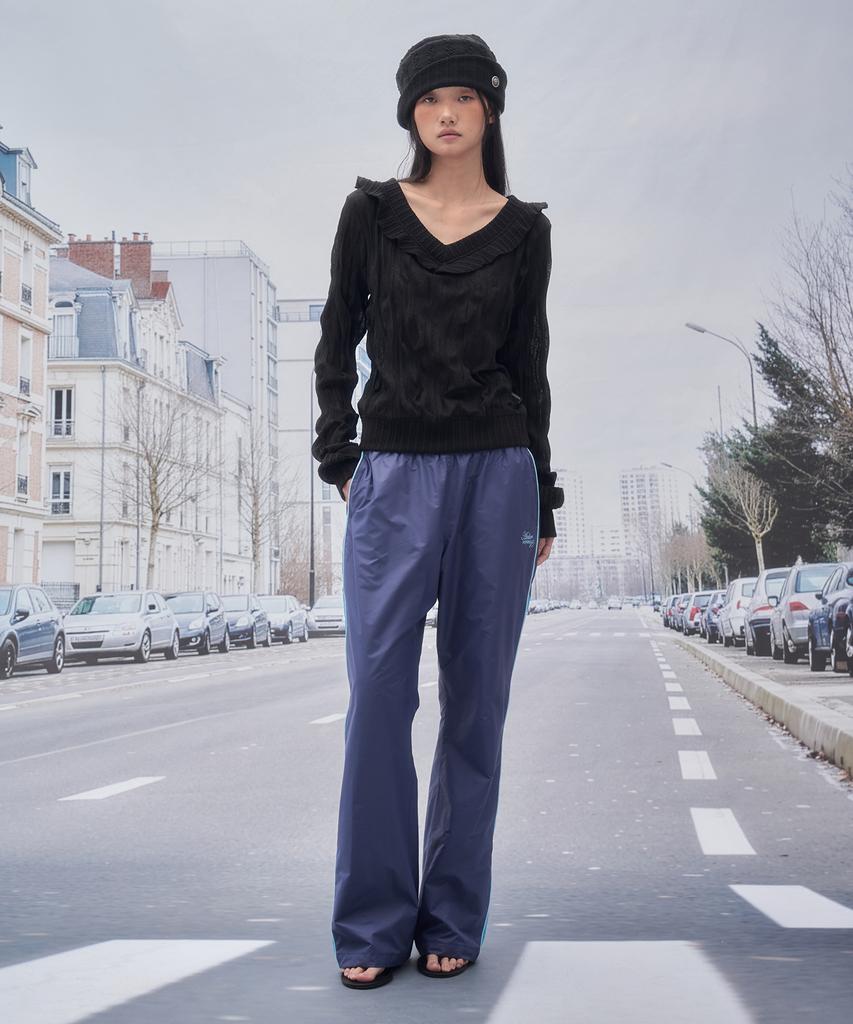 SOMSOC Laura Dot Piping Track Pants_Navy