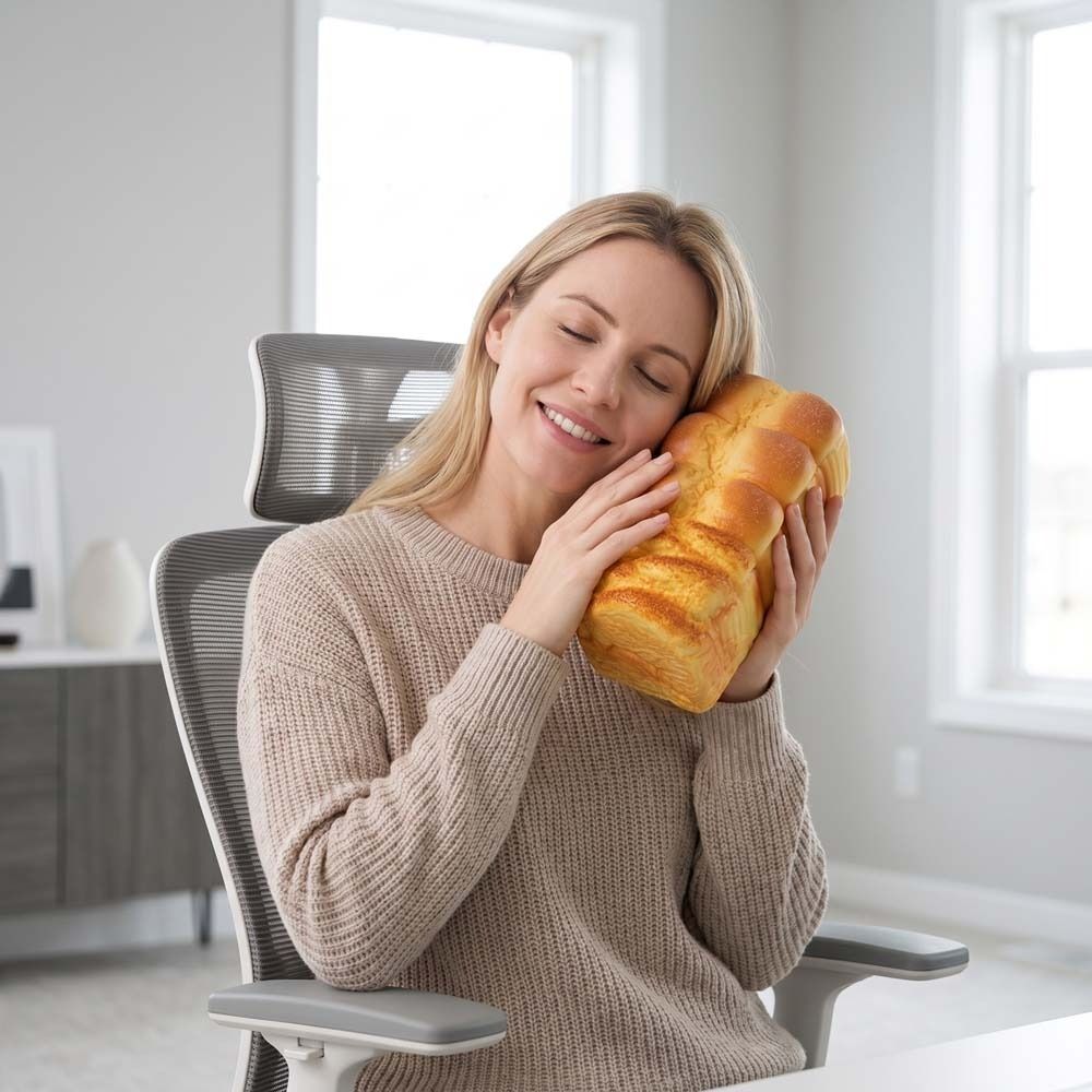 Prank Decoration Sensory Fidget Big Toast Simulated Simulated Bread Squishy Funny