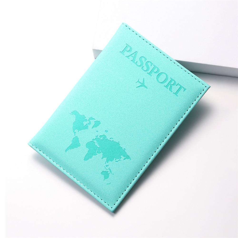 Women Men Passport Cover PU Travel ID Credit Card Holder Pouch Travel Accessory