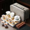 Business Bank Company Corporate Festival High-end Gift Set Suet Jade Porcelain Travel Tea Set