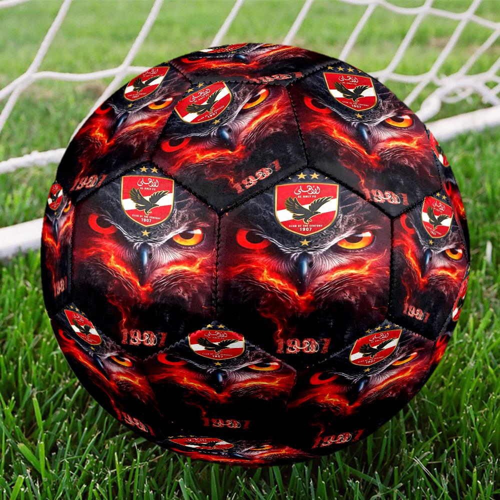 Ahly Football club Printed Size 5 Soccer Balls, High-Quality, Anti-Slip, Protective Football, A Unique Gift , Birthdays, Christmas Gifts