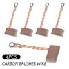 4pcs Hand Tools J465 11*10*20mm Carbon Brushes Wire Electric Motor Leads Generator Brush Replacement