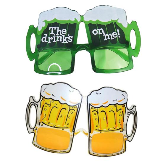 Beer Mug Glasses Funny Flexible Temples Spilled Beer Mug Design Cup Props Bottle Funny Glasses Party Supplies