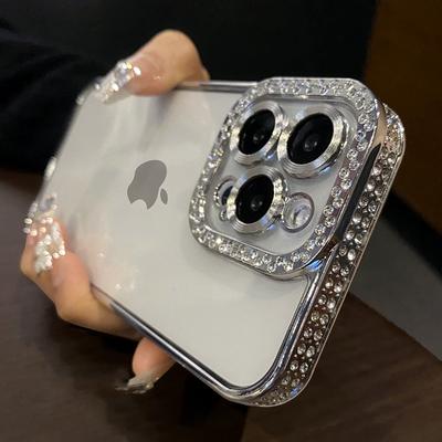 Роскошный прозрачный мягкий чехол с бриллиантовым блеском для iPhone 11 12 13 14 1516 Pro Max Plus Bling Модный противоударный чехол со стразами