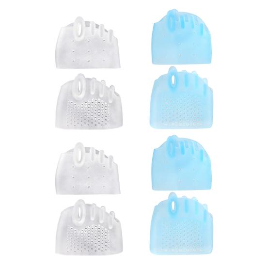 4 пары силиконовых разделителей пальцев ног для женщин, мягкие разделители пальцев ног для перекрывающихся пальцев ног, корректор стопы, выпрямитель для перекрывающихся пальцев ног