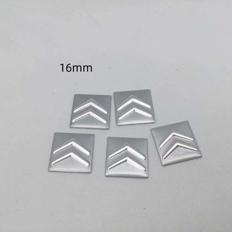 2pc 5pc 10pc 14mm 16mm For Citroen car key fob case Badge button Badge logo straight folding remote Keychain Replacement Sticker