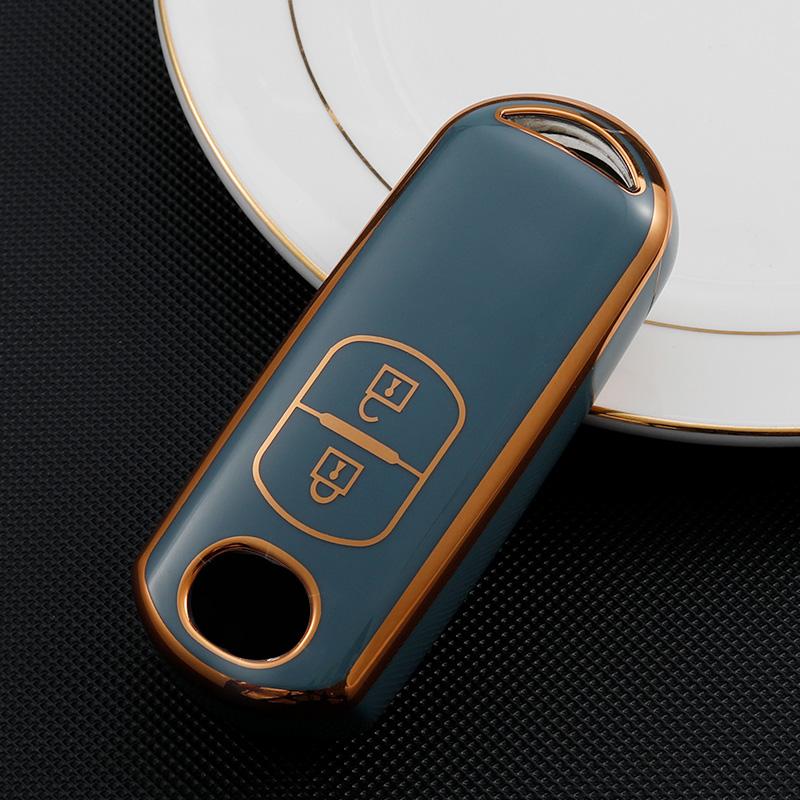 2/3/4 Buttons TPU Car Key Cover Key Case for Mazda 2 3 6 Axela Atenza CX-5 CX5 CX-3 CX-7 CX8 CX-9 2016 2017 2018 Auto Bag Keychain Accessories