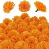 30 Pcs Artificial Marigold Flowers Silk Cloth Marigolds Decoration Set Orange Carnation Flowers