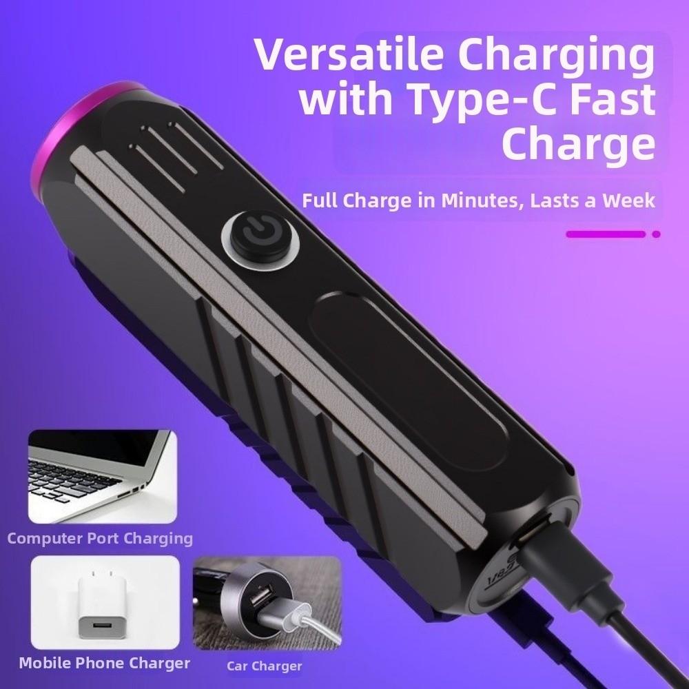 High-power Mini Purple Light Rechargeable Fluorescent Agent Detection Lamp  Banknote Detection