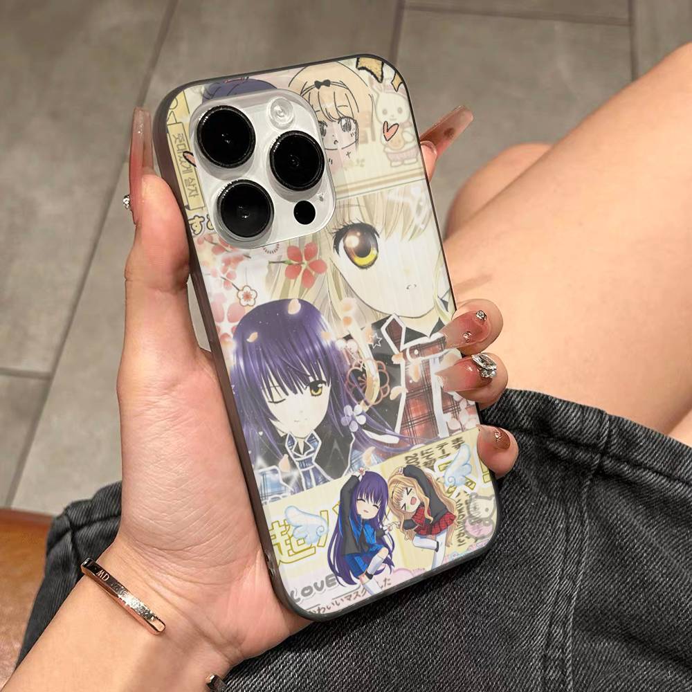 АНIME Shugo Chara Аму Чехол для телефона Для IPhone 17 16 15 14 13 12 11 Pro Max Plus Pro Полоска Мягкий чехол