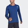 Adidas Тренировочная быстросохнущая футболка с длинным рукавом для мужчин, синяя H34501