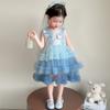 Girl's Rabbit Bow Cake Skirt Summer 2026 New Collection Sweet Mesh Sleeveless Dress Princess Dress for Baby Girls
