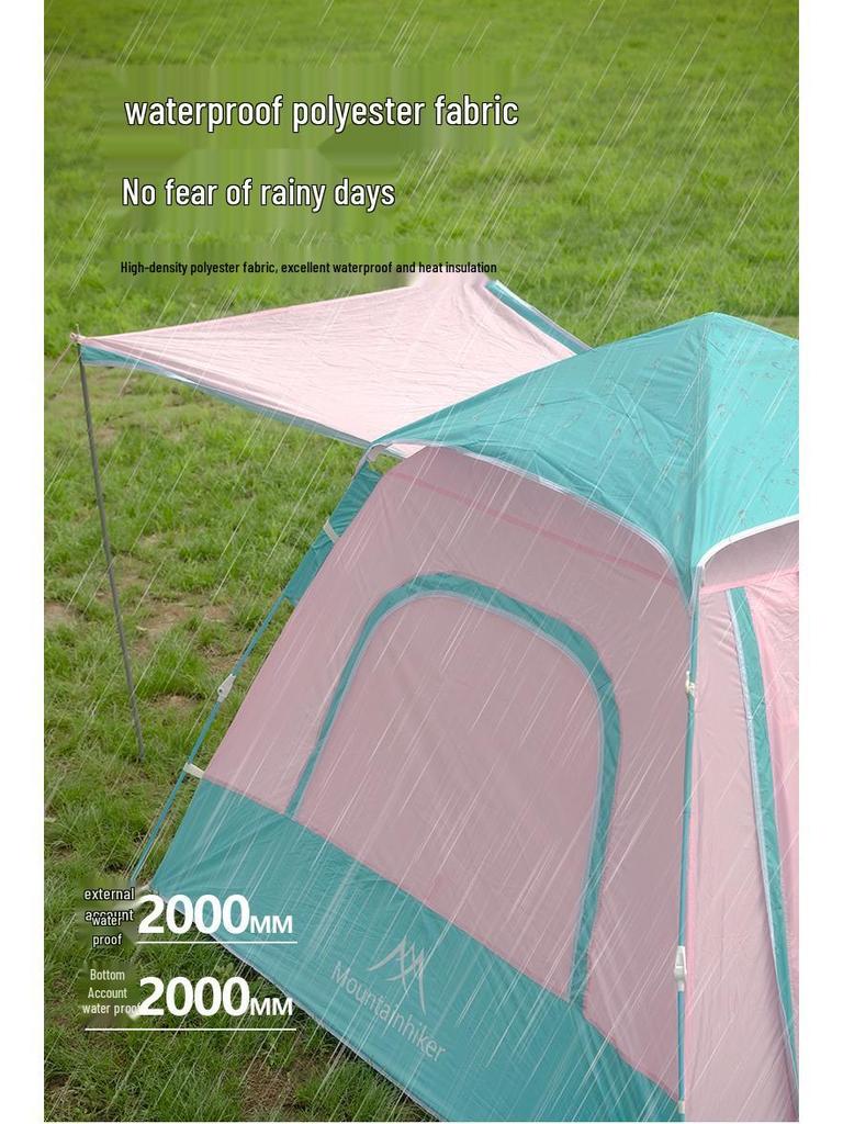 Палатка с яблоками-дичками: Автоматическая палатка для кемпинга на открытом воздухе, водонепроницаемая, ветрозащитная, защищающая от солнца, с механизмом быстрого раскрытия
