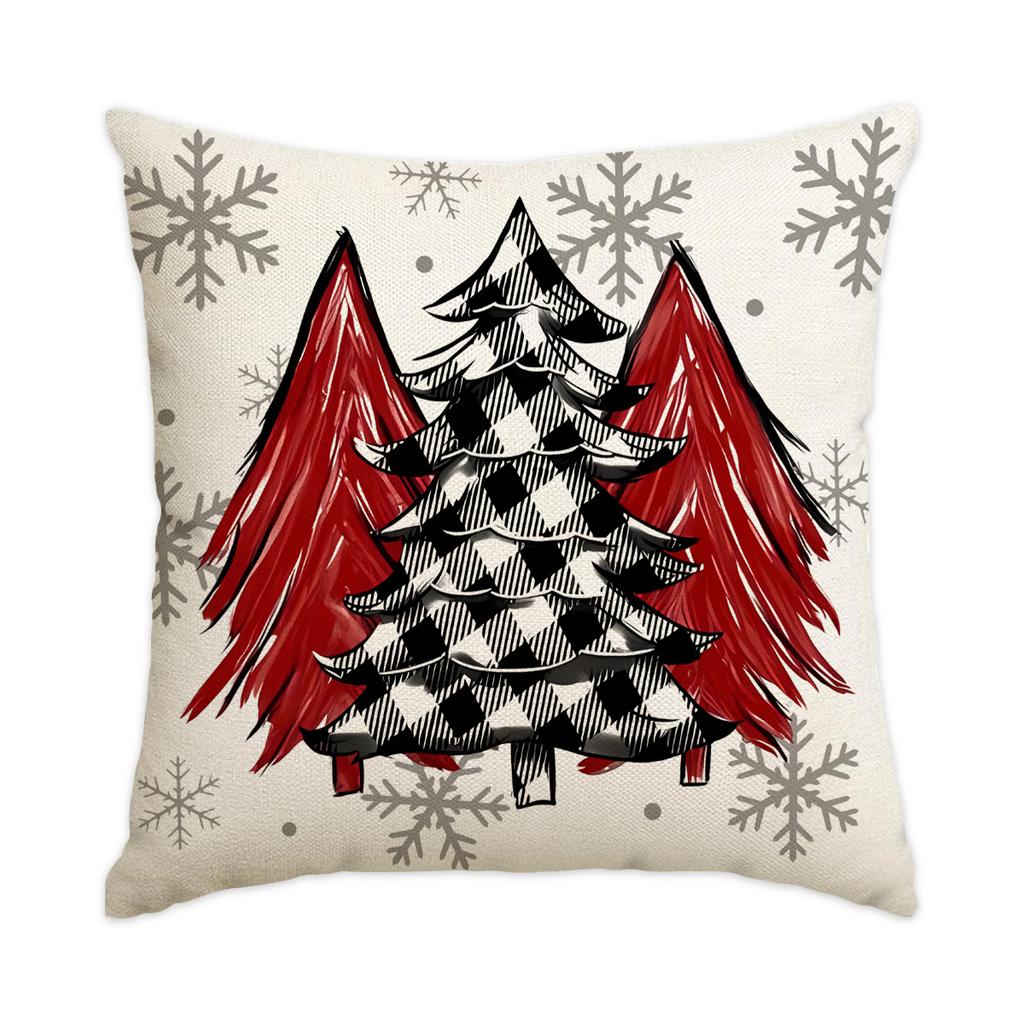 1/4Pcs Christmas Pillow Cover, Home Decoration Sofa Cushion Cover, Sofa, Living Room, Room, Festival Decoration Pillowcase