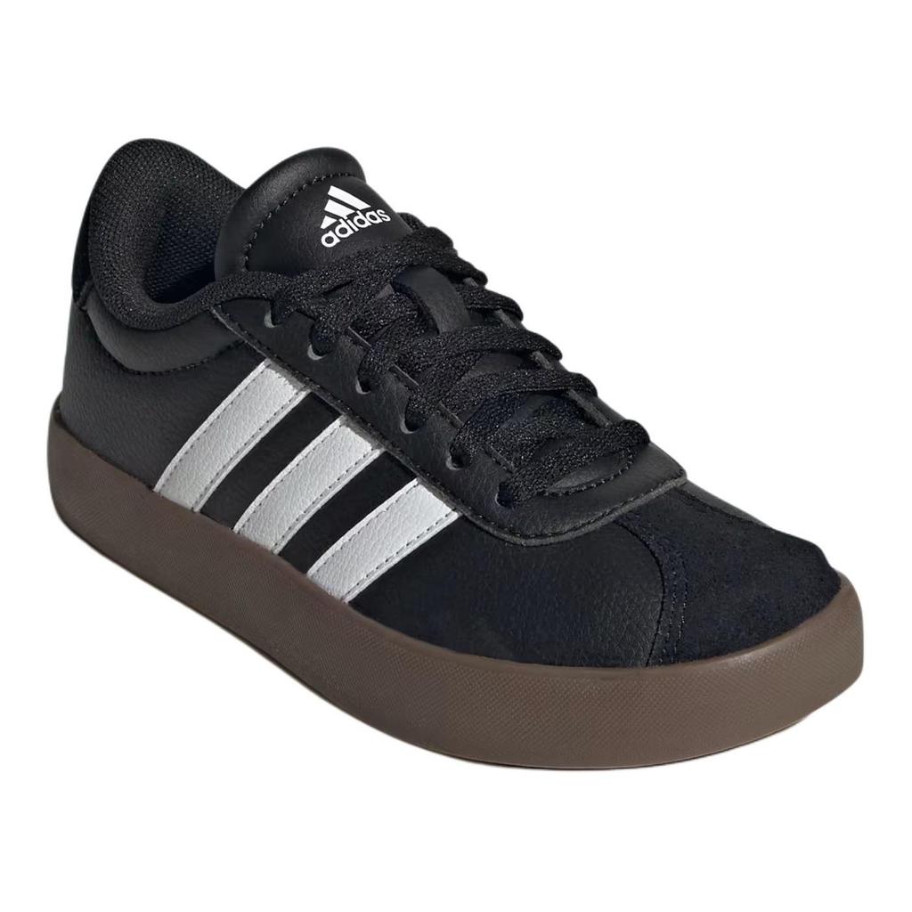 adidas VL Court 3.0 K Черный Белый Гум Детские Кроссовки Основной Черный Облачно-Белый IE3630