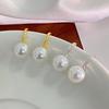 Exquisite Curved Pearl Earrings for Women's Light Luxury High-end Daily Commuter Earrings
