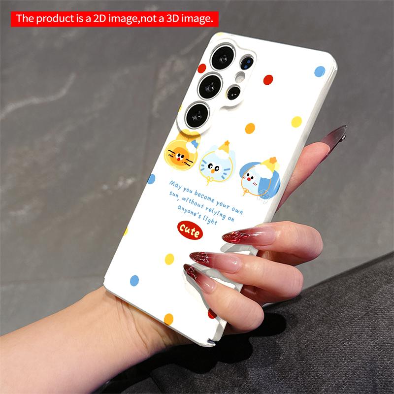 2DFlat Samsung phone case Cute Sun Characters Phone Case Applicable to Galaxy S22 S23 S24 S25ULTRA S26 A12 A13 A14 A15 A16  A34 A35 A54 A55