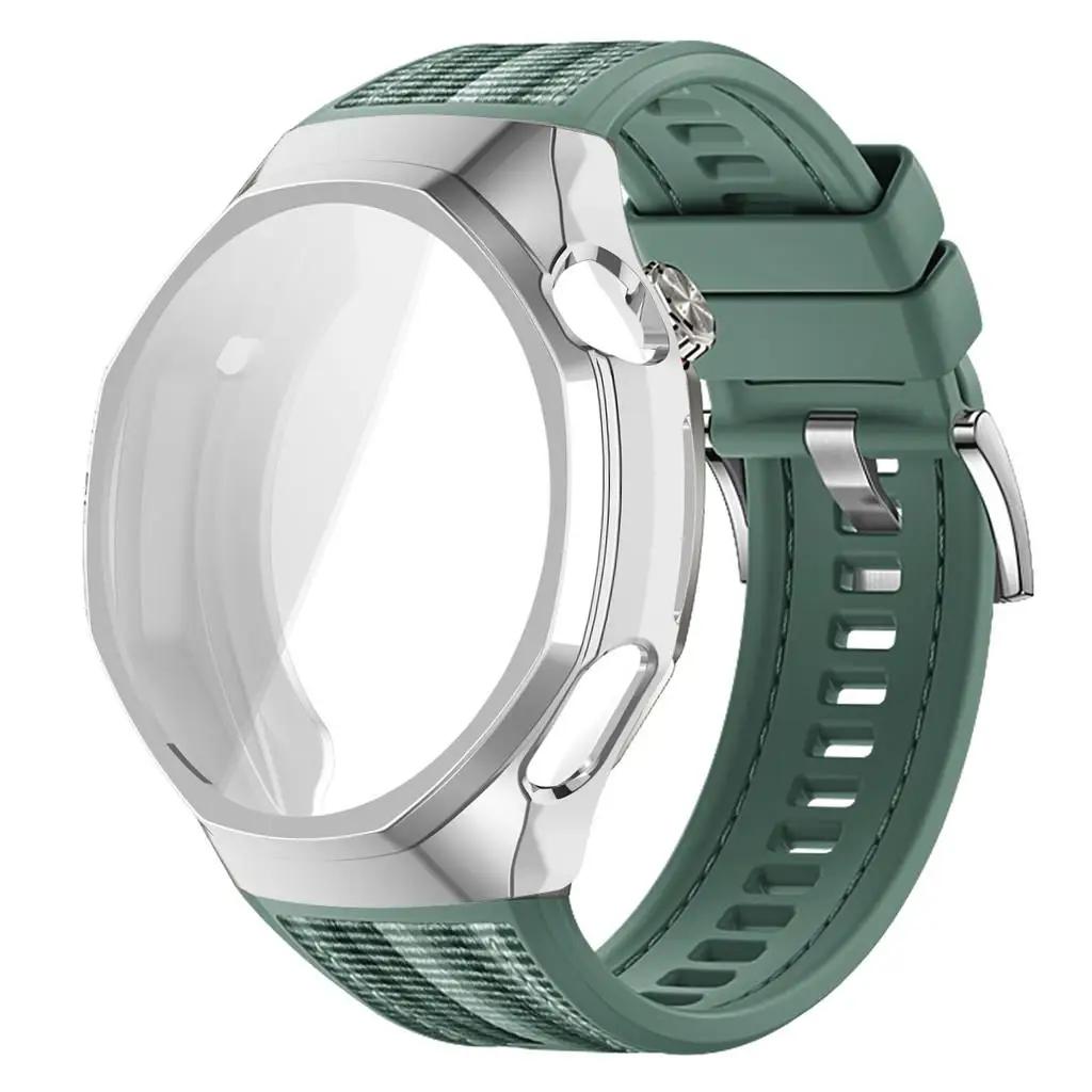 TPU Soft Case+Silicone Sport Woven Bracelet Band With TPU Protector Bumper Shell Cover For Huawei GT6 Pro 46mm