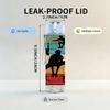 1PC Parkour Athlete Vintage Collage Print 750ml Color Plastic Sports Water Bottle Leakproof Flip Straw Lid Suitable for Sports Office Home Use