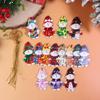 15/30PCS 2D Flat Wooden Snowman Ornaments - Christmas Tree Pendants & Home/Car Party Favors