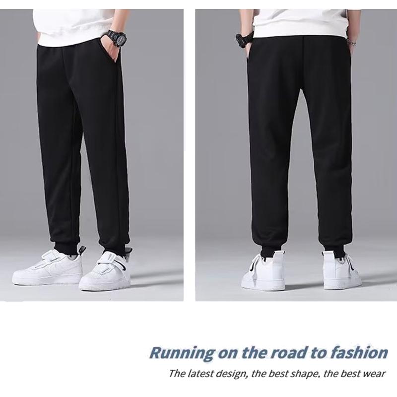 Зимние мужские спортивные брюки на флисовой подкладке, толстые брюки, повседневные свободные теплые бегуны