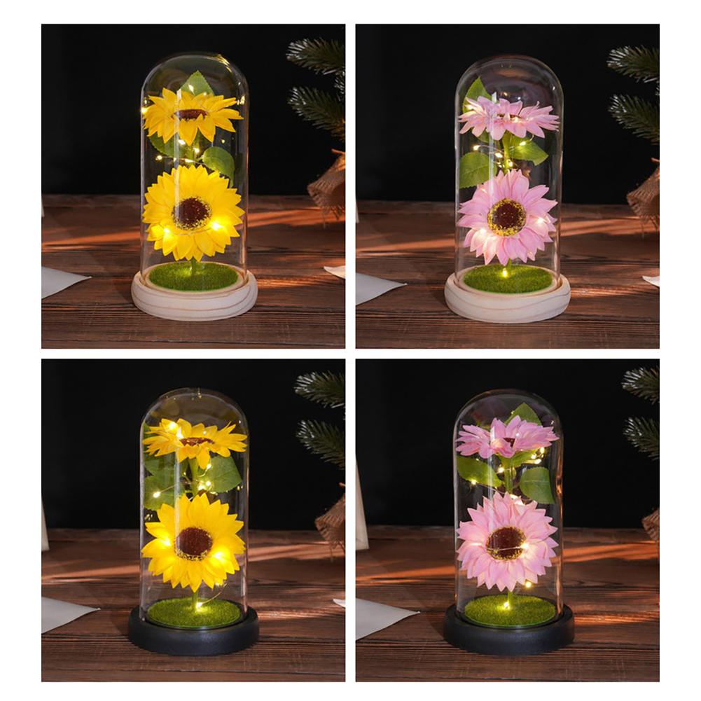 Artificial Flowers Colorful Sun Flower Gift Light Up Sun Flower Wedding Decoration