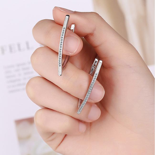 BELLA BOX V-образные модные серьги с циркониевыми бриллиантами, ювелирные изделия, подарок на свадьбу