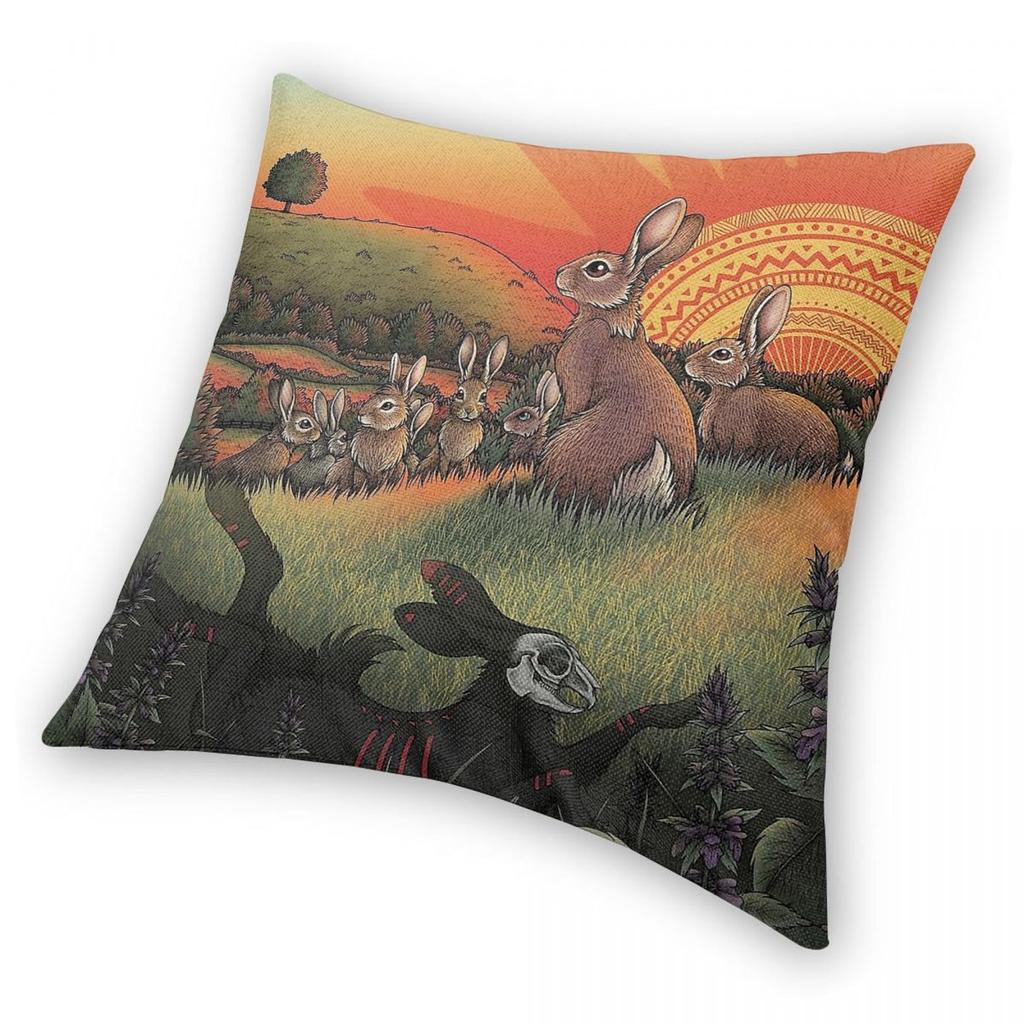 Watership Down Richard Adams Square Pillowcase Polyester Linen Velvet Pattern Decor Throw Pillow Case Home Cushion Case 45X45