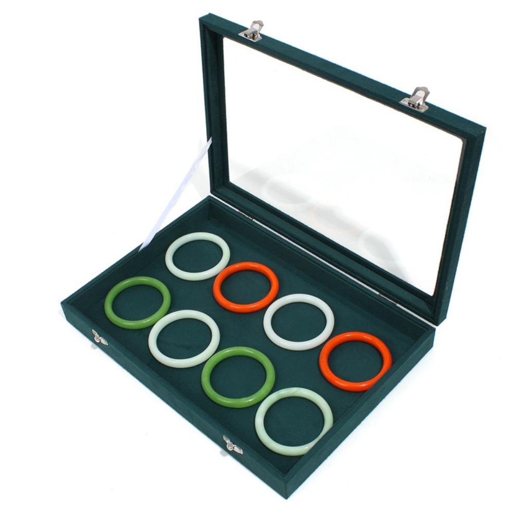 Кольца Бархатная шкатулка для украшений Серьги Витрина для украшений Однотонный лоток для хранения украшений Подарок