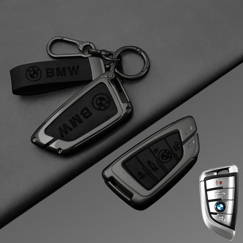 ujhzt6 New Zinc Alloy Car Remote Key Cover Case Holder For BMW X1 X3 X5 X6 X7 G20 G30 G01 G02 G05 G11G32 1 3 5 7 series Car Accessories