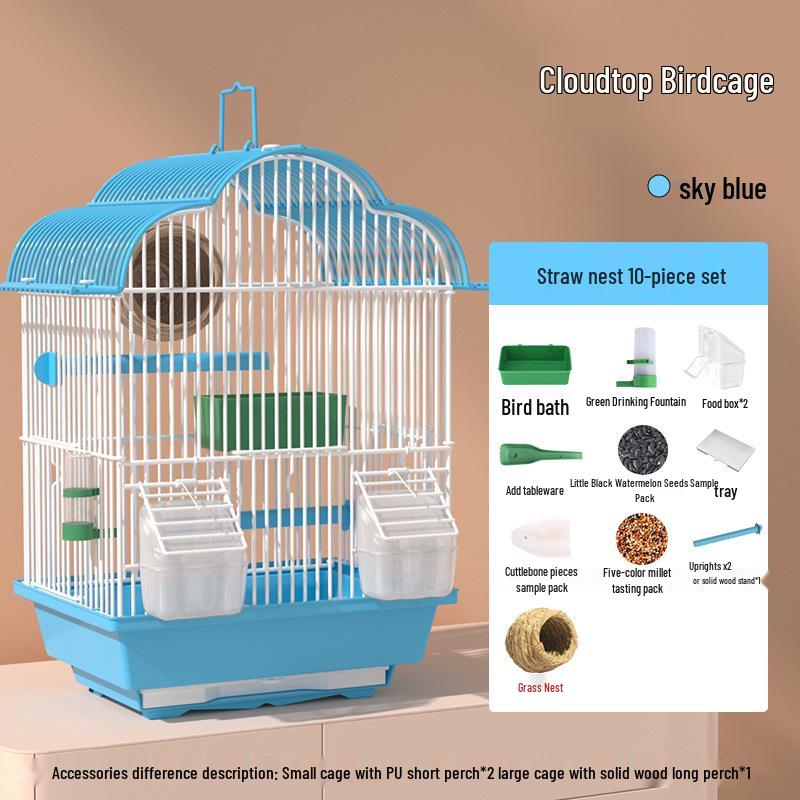 Новая Экологическая Птичья Вилла: Маленькая клетка для попугаев, например, для кореллы, ожерелового попугайчика, волнистого попугайчика, жемчужного
